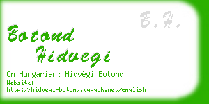 botond hidvegi business card